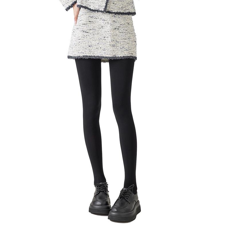 Women's Slimming Black Pantyhose: Thin, Pressure-Resistant, Plus Velvet, Thickened for Autumn and Winter Warmth.