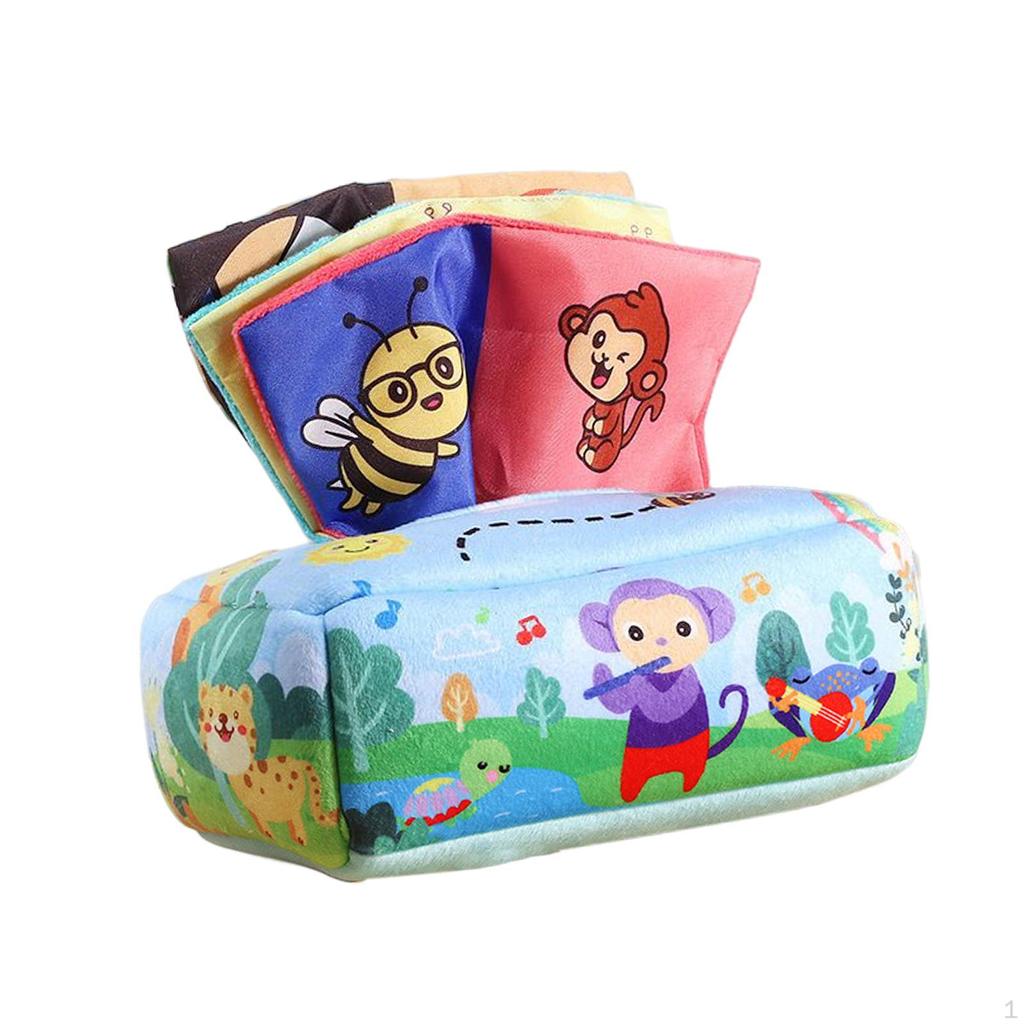 Baby Tissue Box Toy Montessori Educational for Infants 6-12 Months