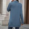 Women's High-Neck Loose-Fit Long-Sleeve Top Sweatshirt
