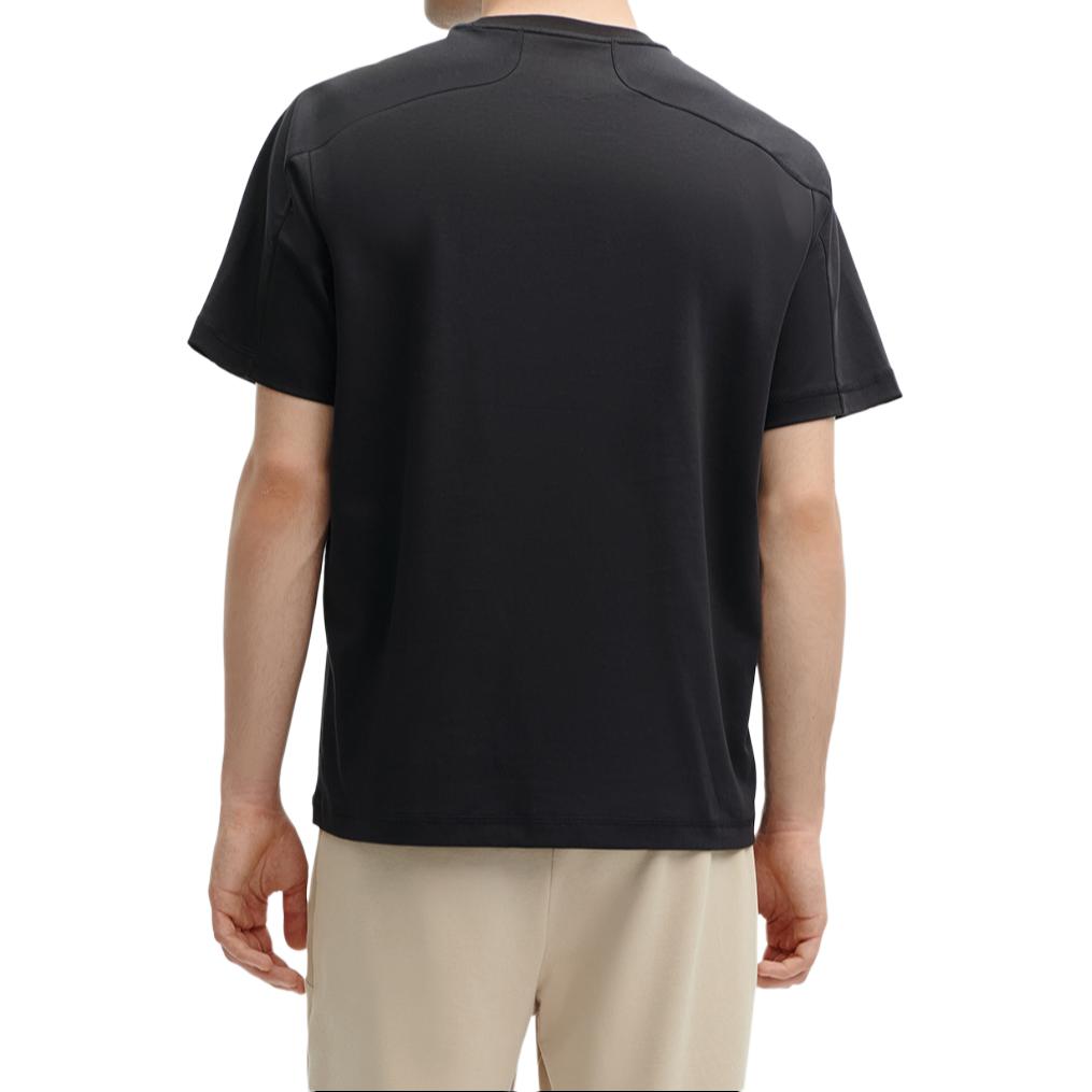 Fila T-shirt Décontracté Mode Imprimé Logo Lettre Confortable Col Rond Manches Courtes Homme Hauts Noir F11M418103F-BK