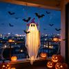 Gruselige Outdoor-Halloween-Dekorationen Schwingendes Geister-Hängeornament mit LED-Lichterkette für Dekoration, Verstellbare Große Festival-Dekoration Leuchtende Fledermaus