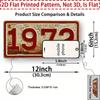 Mfoever Tin Sign HD Aluminum Metal Sign  Vintage License Plate Style Retro Wall Decor Rustic Red Number Tin Poster for Home Bar Garage Man