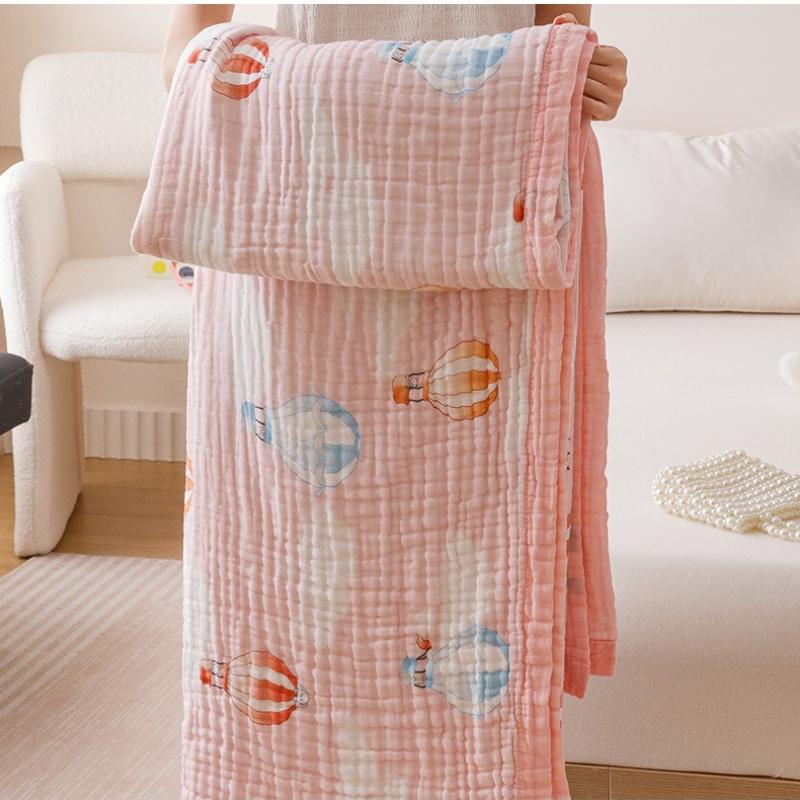 Six-layer Cotton Gauze Skin-friendly Throw Blanket Towel Quilt Air Conditioning Quilt Soft Children Adult Cover Blanket For Winter Nap