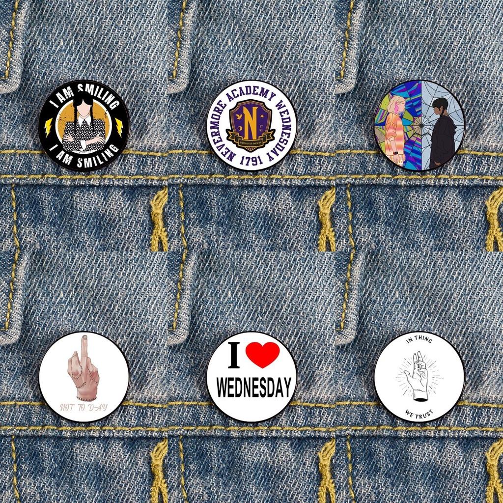 Wednesday Addams Brooch Thing Unique Badge For Dress Up