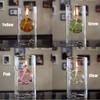Cylindrical Oil Lamp Transparent Glass Candlestick Interior Glass Oil Lamp Household Decoration Creative Vintage Candle Holder
