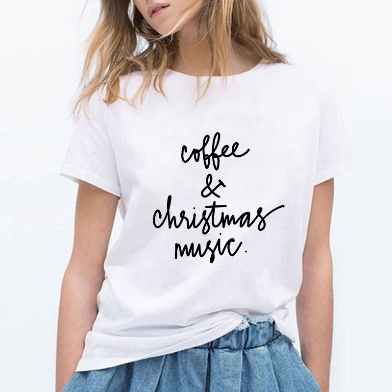 Kpop Clothes Woman Tshirt Christmas Print Female T Shirt Harajuku Funny Streetwear Casual Short Sleeve