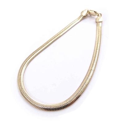 [C7324] - Gold Plated Bracelet 'Mirror' 18 Cm 3. 5 Mm