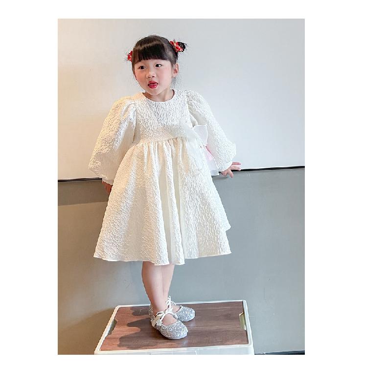 Girls' Sparkling Princess Shoes for Performances2026Spring and summer star rhinestone bow small leather shoes