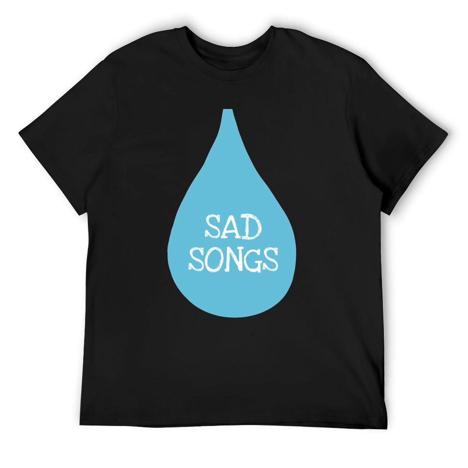 

Футболка Sad Songs хлопковые графические футболки на заказ для мальчика Эстетичная одежда однотонные футболки мужские 4XL