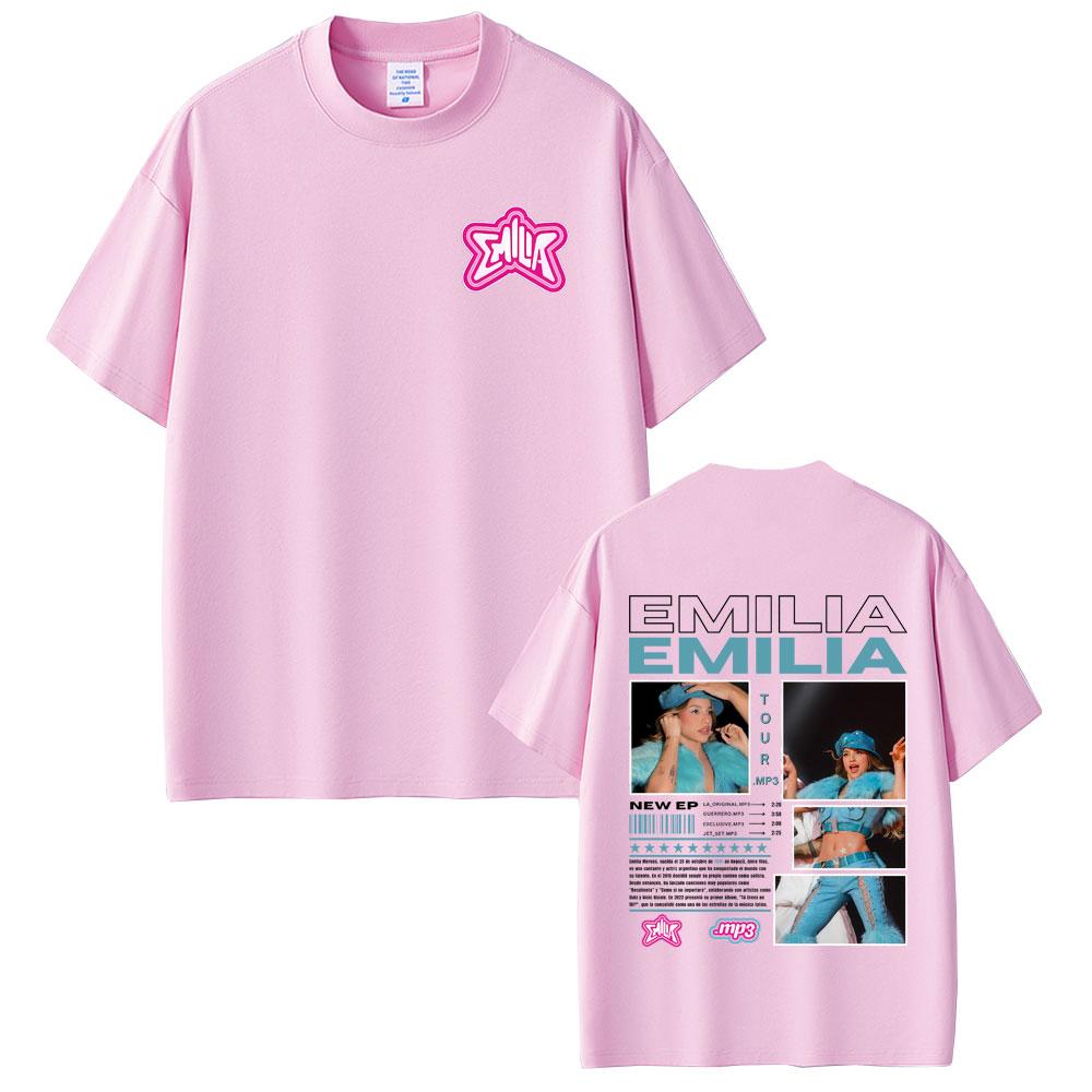 Singer Emilia Mernes MP3 Tour Graphic Tshirt Unisex Women Fashion Oversized Streetwear Summer Male Hip Hop Vintage Short Sleeve
