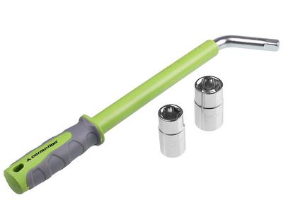 Telescopic Wrench with 2 Sockets 17-19 and 21-23 Mm, CrV, Rubberized