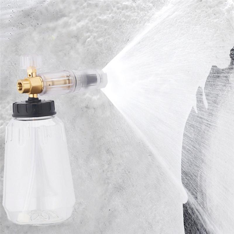 A16P-Foam Pot For Karcher K Series 1/4" Quick Connect For Car Washer With Adapter 1L High Pressure Adjustable Nozzle For Car Boa