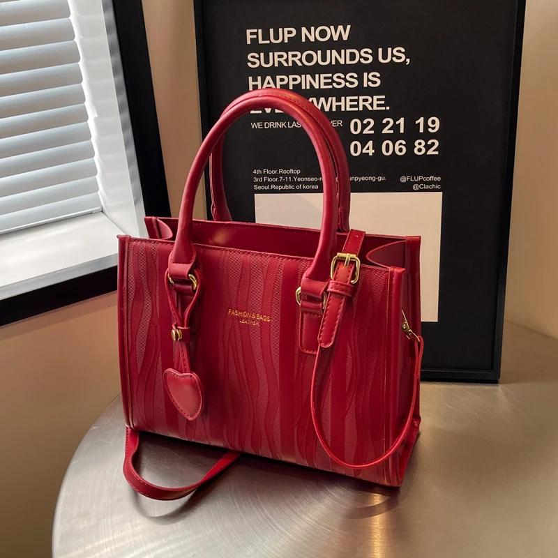 

Красная женская свадебная сумка, сумка-комбинация, большая вместимость, сумка через плечо на одно плечо, Senior Sens, новый тренд