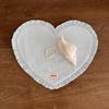 New Heart-shaped Placemats Dining Table Plaid Loving Western Food Mats Decorative Pleated Lace Water Cup Mat Home Decor