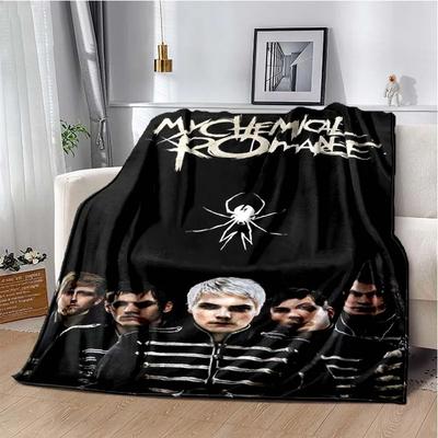 USA My Chemical Romance Prikrývka s potlačou z flanelu Mäkká teplá plyšová prikrývka na posteľ spálňu pohovku piknik Darček pre fanúšika