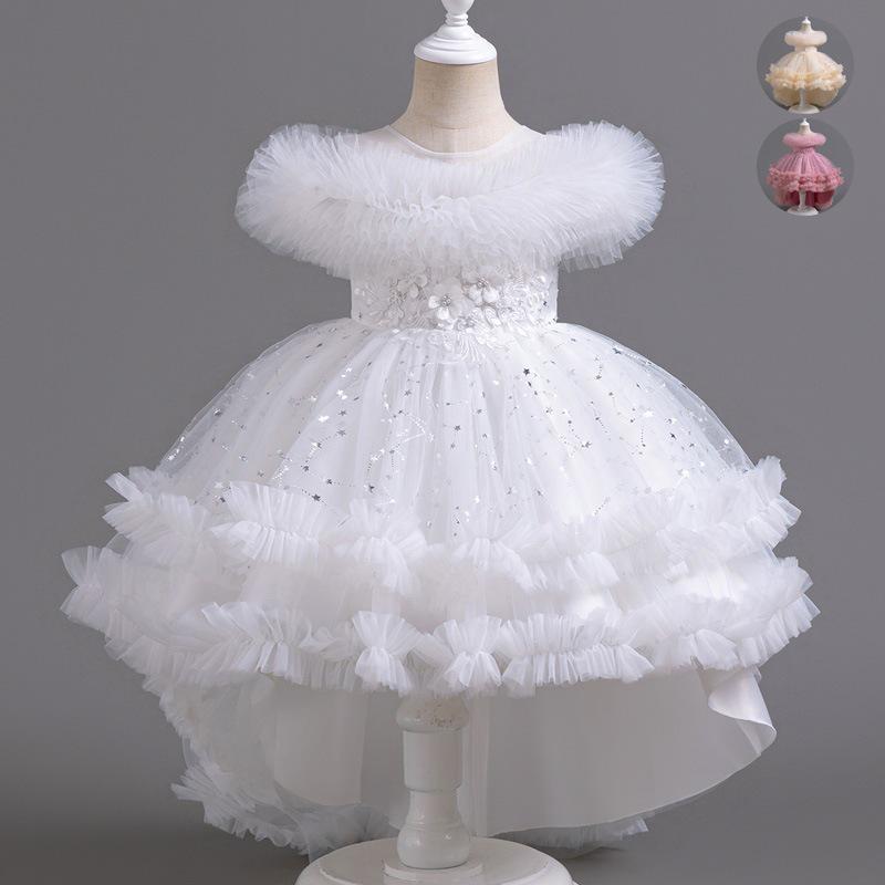 Fluffy Flower Girl's Formal Piano Princess Wedding Dress - New Children's Dress