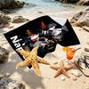 Custom Name Personalized Michael Jackson Print Beach Towel, for Trip Camping Beach Party Home Decor, Birthday Gift for Family & Friends