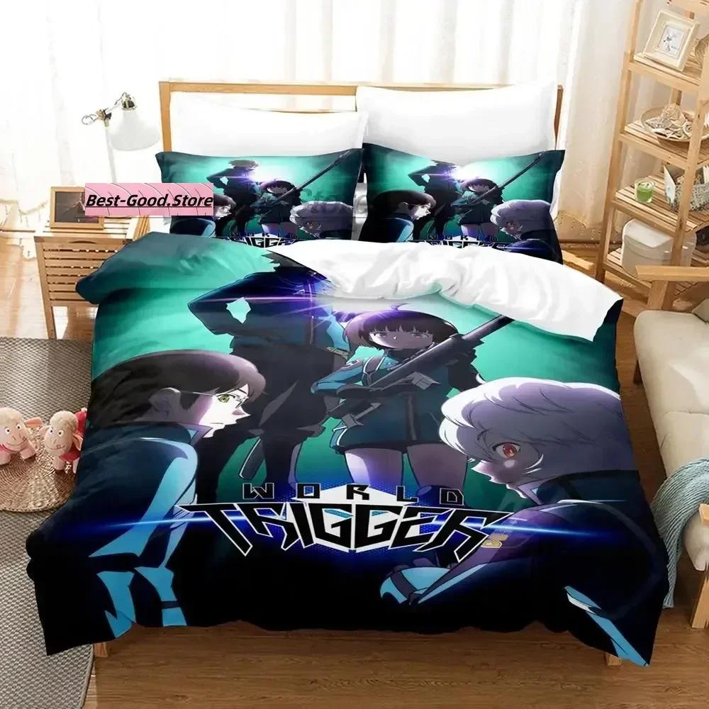 Comforter World Trigger Kuga Yuma Osamu Mikumo Bedding Set Printed With Soft Single Double Queen Super King Size