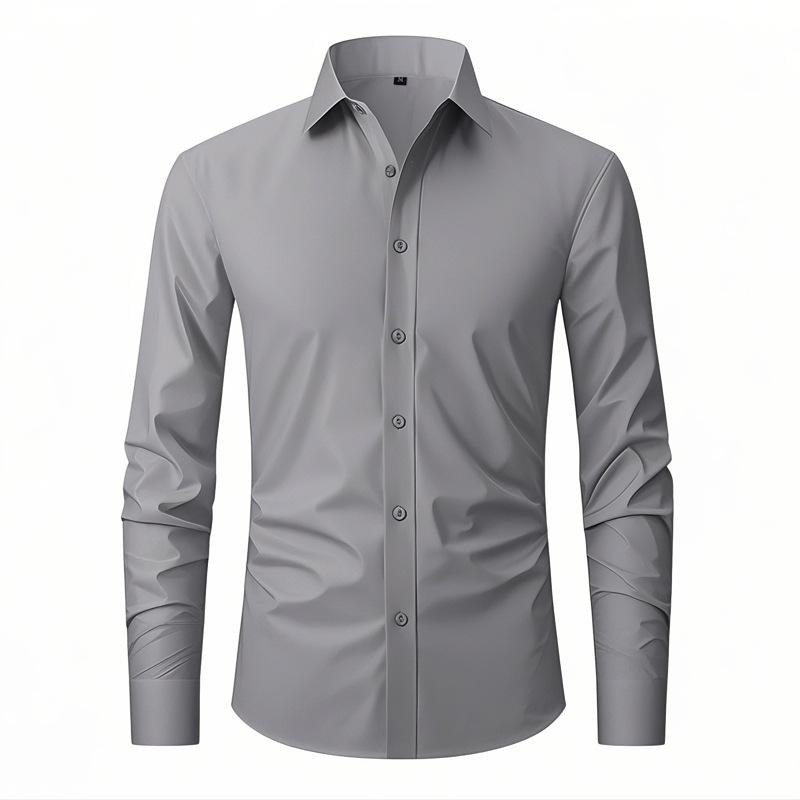 Men's Four-Way Stretch Wrinkle-Resistant Plus Size Shirt