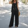 Women's Summer Casual Solid Color Vest Pant Suit