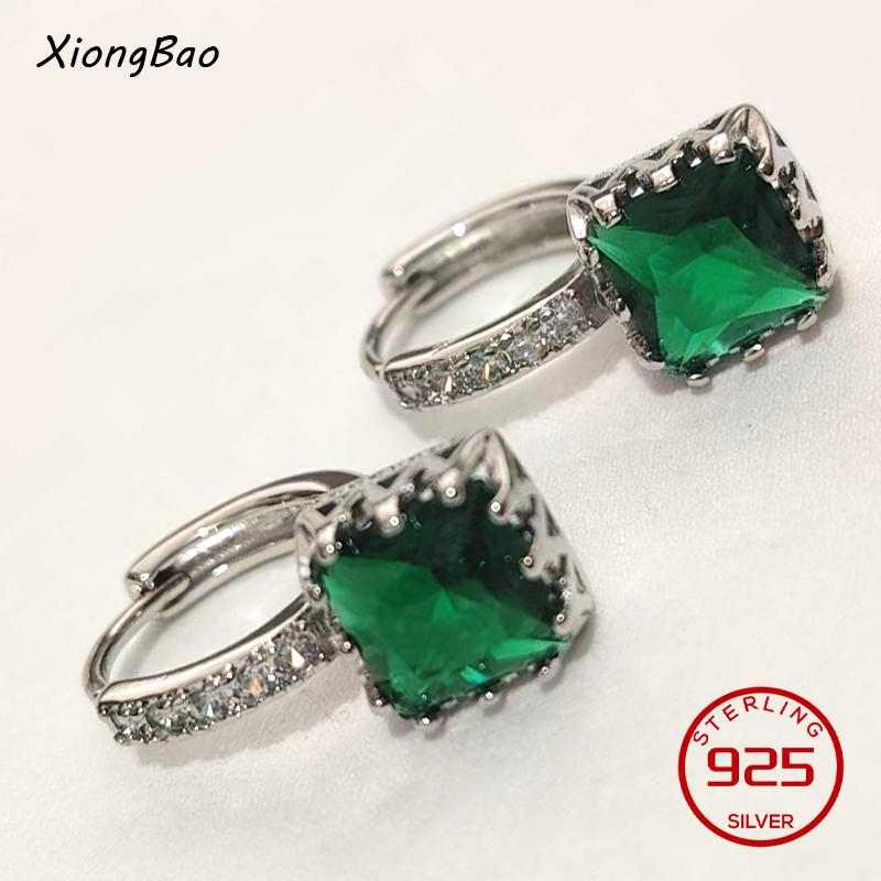 Luxury Shine Stamp 925 Sterling Silver Post Gold Plated Earrings Inlaid Boutique White Zircon Women Hook Drop Earrings Gift
