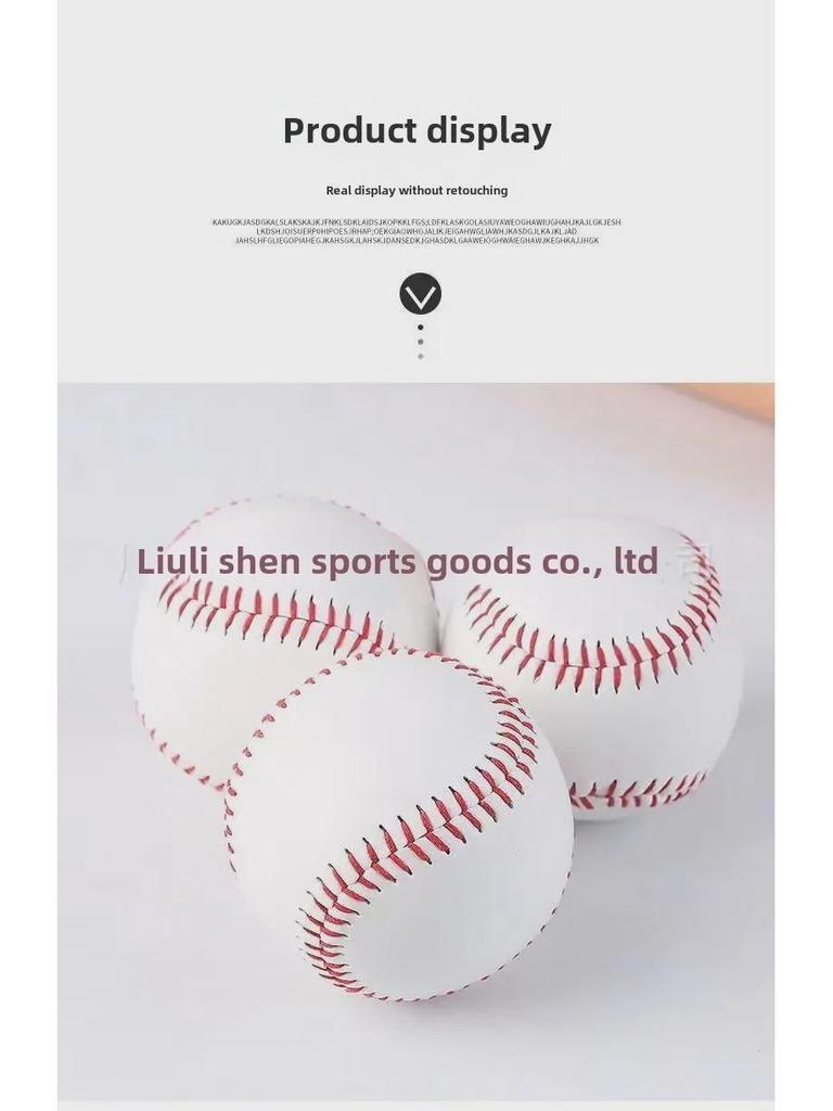 9-Zoll-Baseball aus handgenähtem Rindsleder der ABC-Klasse mit Wollkern für professionelle Wettkämpfe