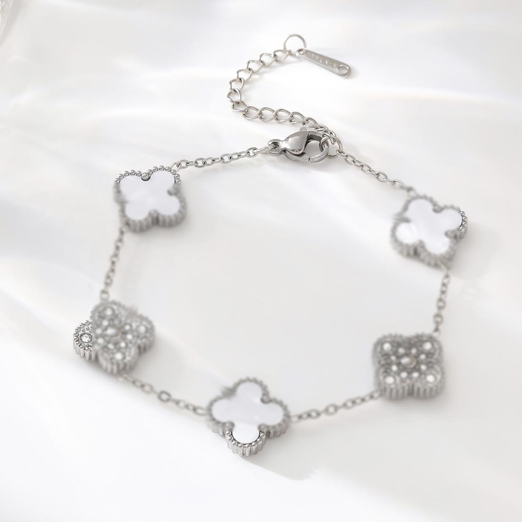 Advanced Clover Bracelet 18k Double Sided Fritillaria Women's Bracelet