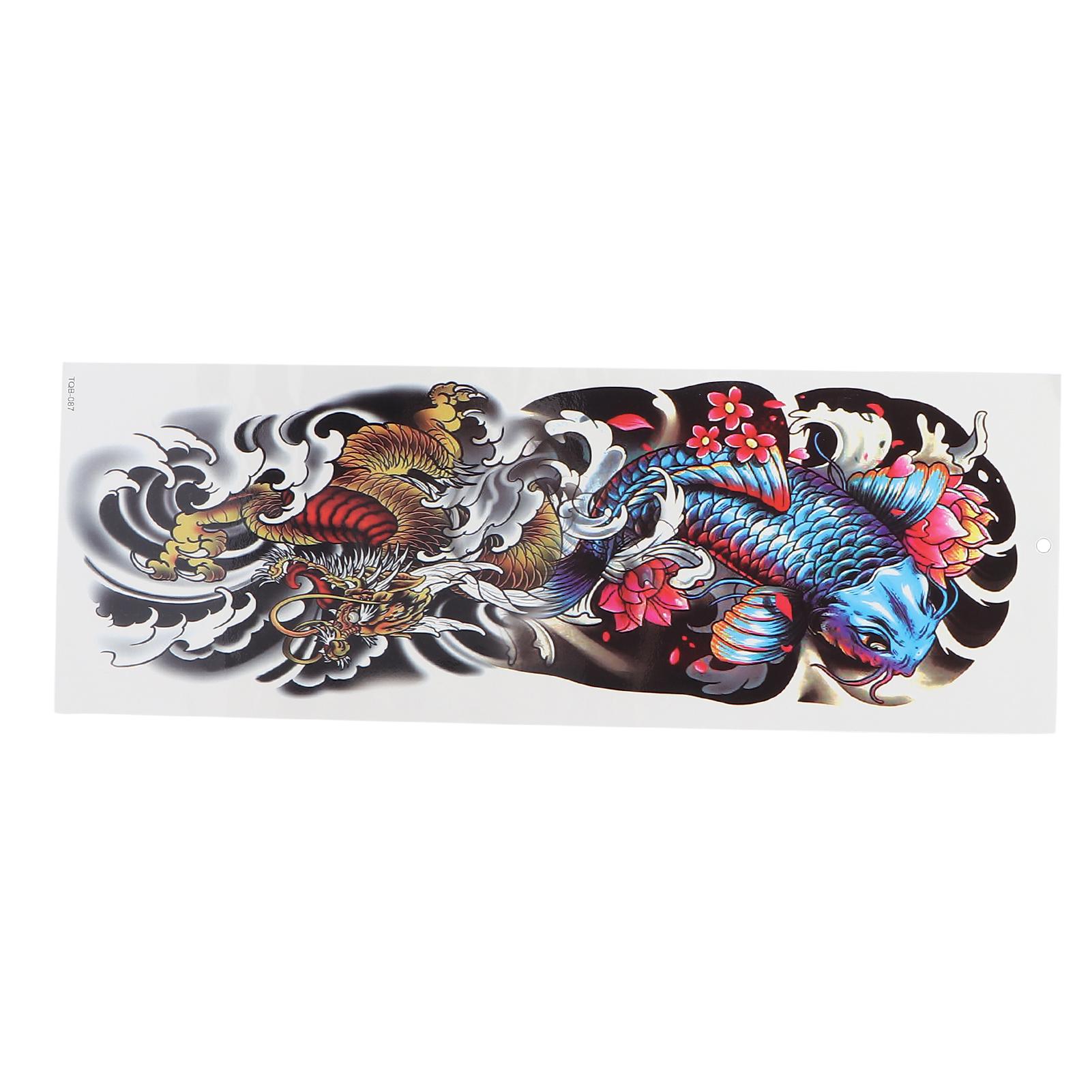 

Водонепроницаемая наклейка-тату на всю руку, унисекс, изысканный узор, временная наклейка-тату TQB‑087