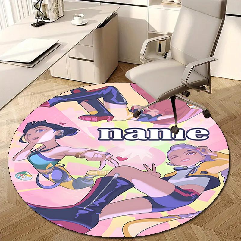 Personalized K-KPop Demon Hunters Round Chair Office Rug - Perfect for Mat, Office Chair & More - Ideal Gift for Birthdays and Holidays