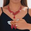 Vintage Luxury Crystal Necklace & Earrings Set for Banquet 2025