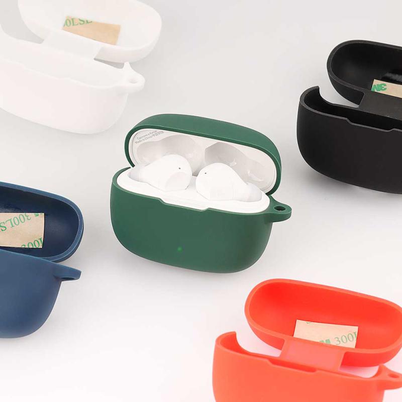 Earphone Protective Sleeve Solid Color Silicon Soft Shell Charging Bin Storage Cover Compatible For