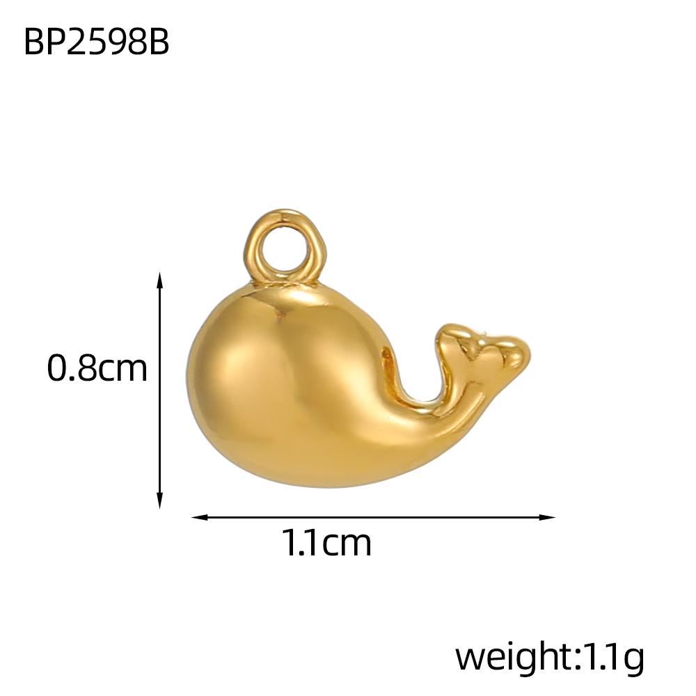 CARLIDANA Fashion Gold Plated Stainless Steel Fish Charms Pendants for Necklace Bracelet Earrings DIY Accessories Women
