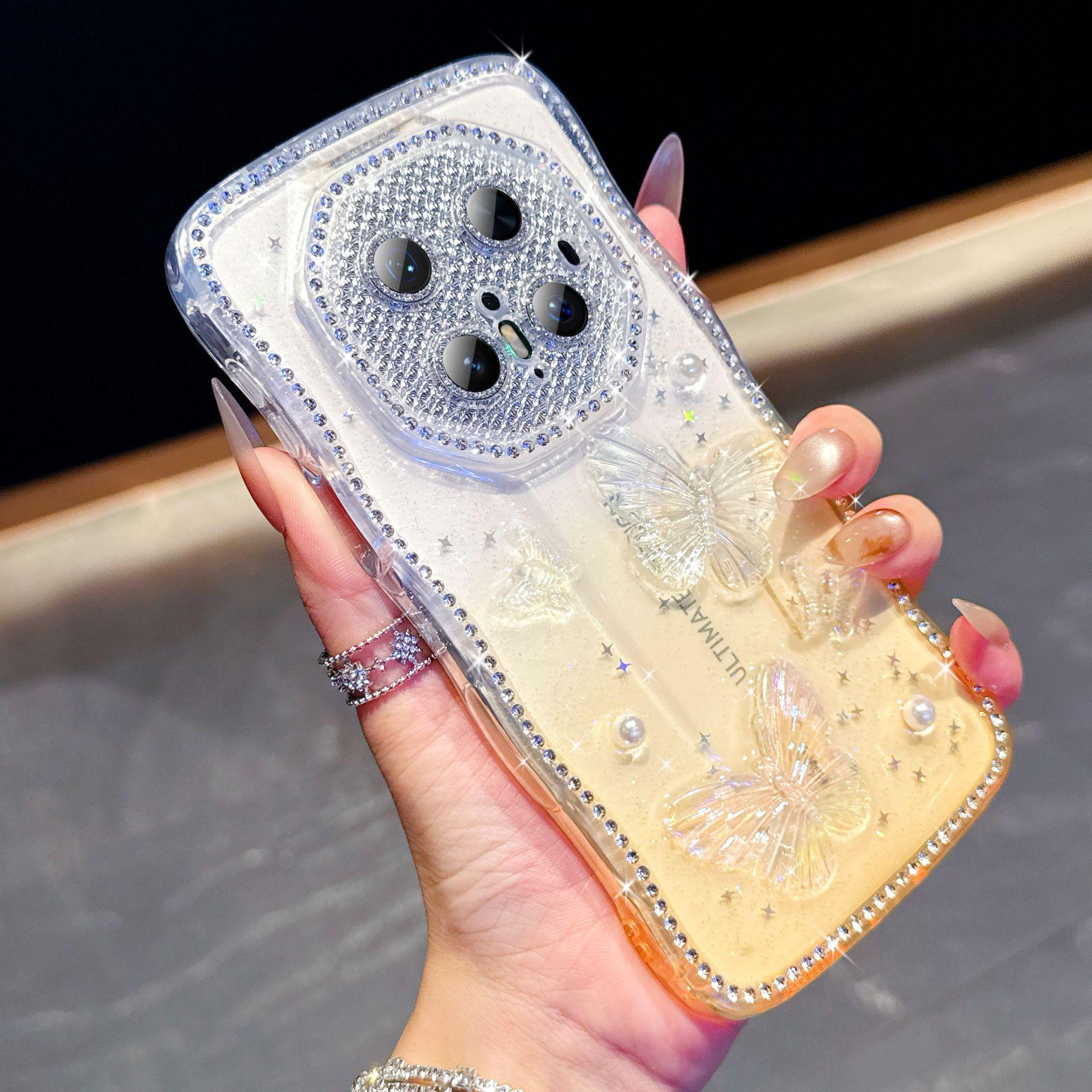 

Huawei Mate70Pro+ Butterfly Case with Star Diamond P80Ultra Lens Protector Huawei Pura80