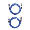 2pcs  Mic Cable 10 Feet Flexible PVC Shielding Cable Flexible  Cord for Noise Reductions in Recording Meeting