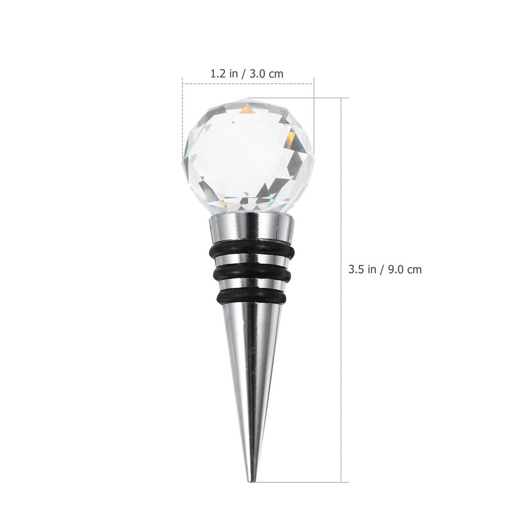 2 Pcs Stopper Plug Supply Sealing Vacuum Sealer Crystal Conical Sealed Creative Alloy