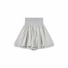 Japanese Niche Double-Layered Ribbed Waist Gray Ballet-Style Fluffy Skirt for Women