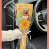 New Handmade Crochet Graduation Bouquet Home Decor Graduation Gifts Bear Crochet Sunflower Bouquet Cute Doctoral Bouquet