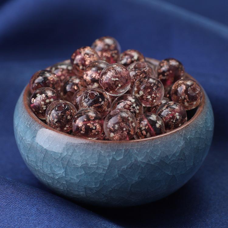Luminous Gold Crystal Glass Beads for DIY Handmade Jewelry and Bracelets