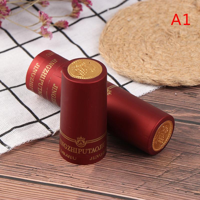 10pcs/lot PVC Heat Shrink Cap Wine Heat Shrinkable Cap Wine Shrink Film Wrap For Straight Mouth Bottle Home Bar Party Supplies