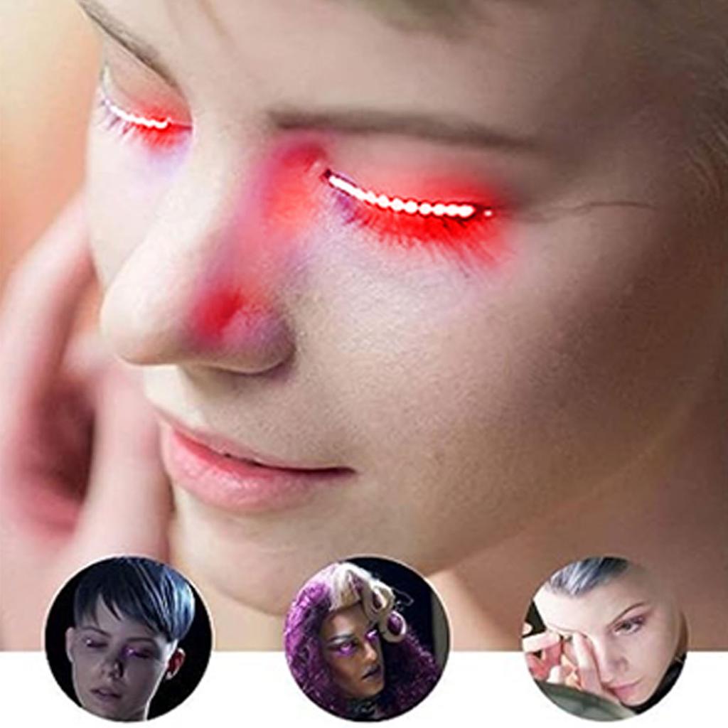 LED False Eyelashes Light Lightweight Stylish Reliable Luminous False Eyelashes Light for Party Bars Nightclubs