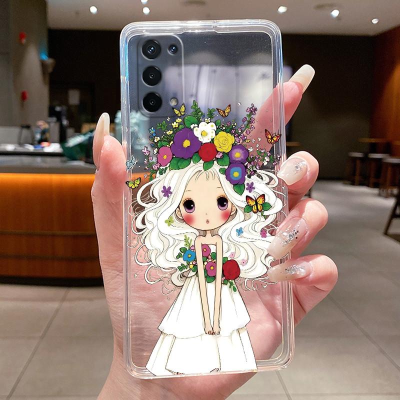 Casing For OPPO A74 5G CPH2197 Phone Case Luxury Dragon Cute Cool Boys Girls Pattern Soft silicone Back Cover Transparent Shell