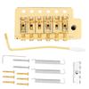 Tremolo System with Roller Single Locking Vibrato Bridge Tailpiece for ST Guitar (Gold)
