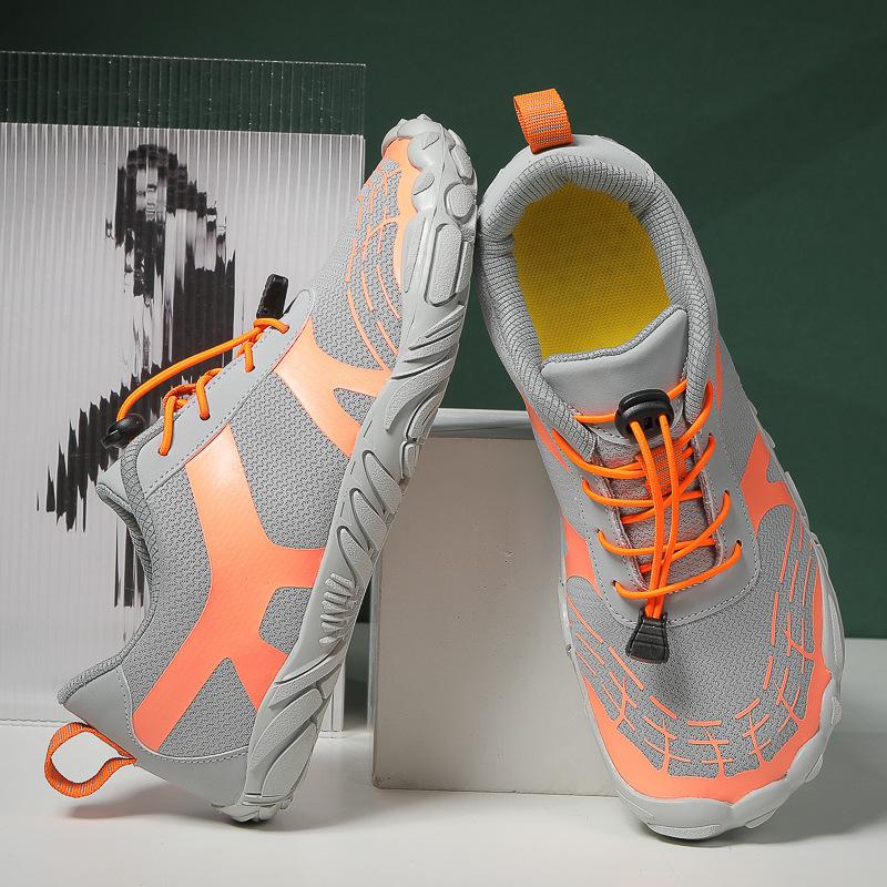 

Outdoor hiking shoes large size five-finger shoes hiking rock climbing anti-cut non-slip thickened stream walking shoes 47 сірий колір