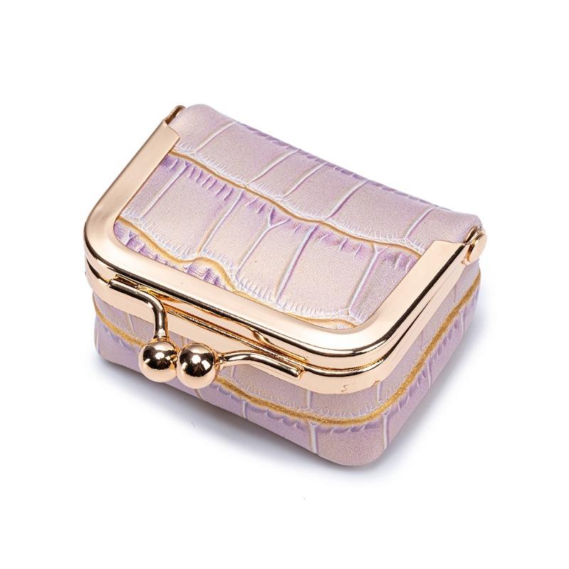 Neue Leder kompakte goldene Tasche Diamantring Schmucktasche Mini Ring Halskette Ohrringe Schmuckschatulle Münzbeutel Wechselgeldtasche