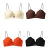 Shiny Petal Cup Bra Lifting Thick Padded Bra Adjustable Straps Push Up Bra  Small Bust