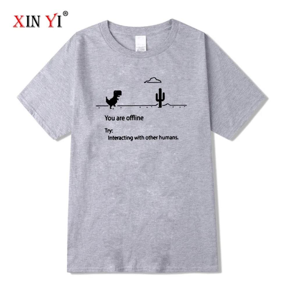 

Men s High-quality Blended Funny Dinosaur Print T-shirt Loose O-neck Men s T-shirt Short-sleeved T-shirt Men s T-shirt Top S