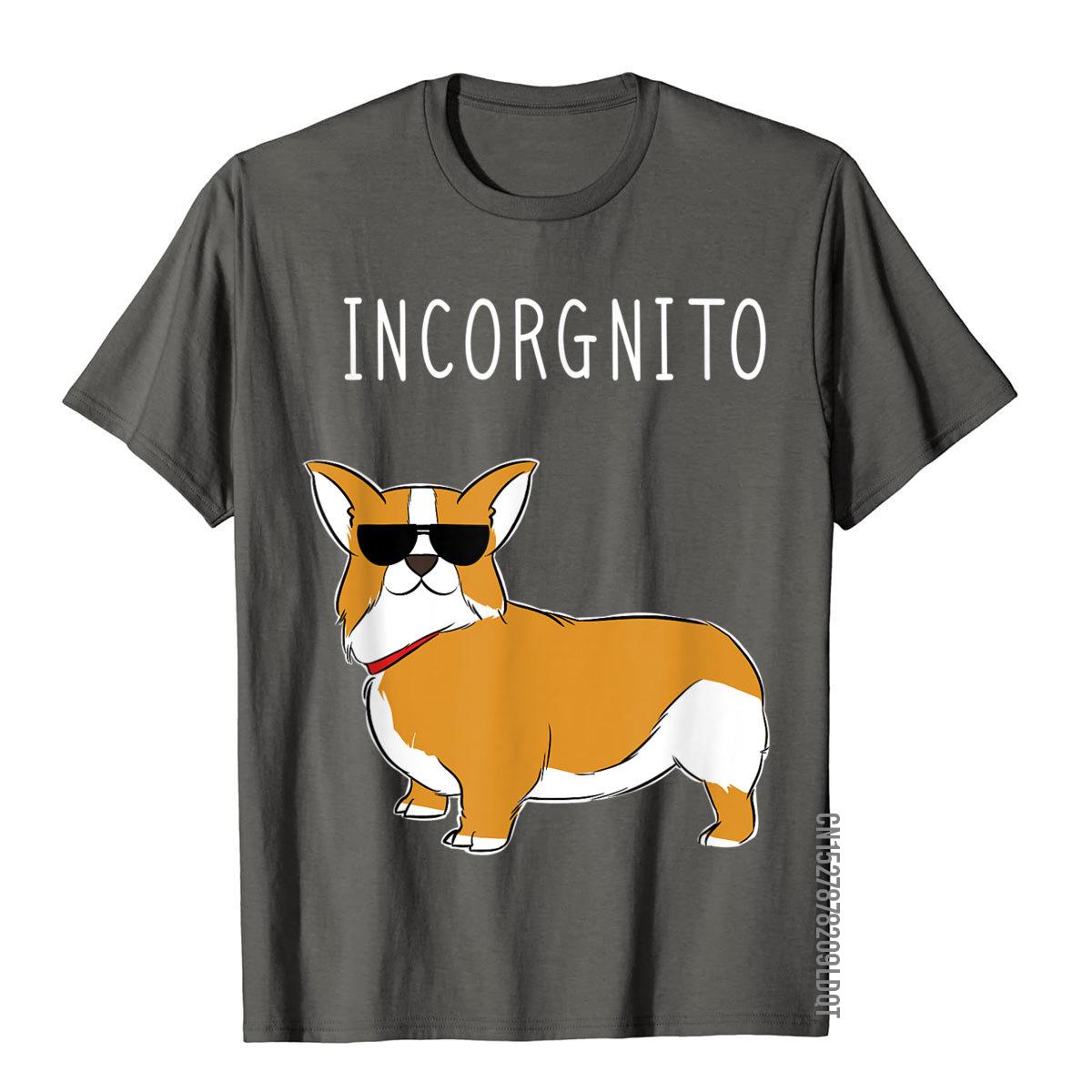 Incorgnito Смешная Собака Корги Инкогнито Каламбур Футболка Мужская Приталенная 3D Печатные Топы Футболка Хлопковая Футболка Уличная Мода S