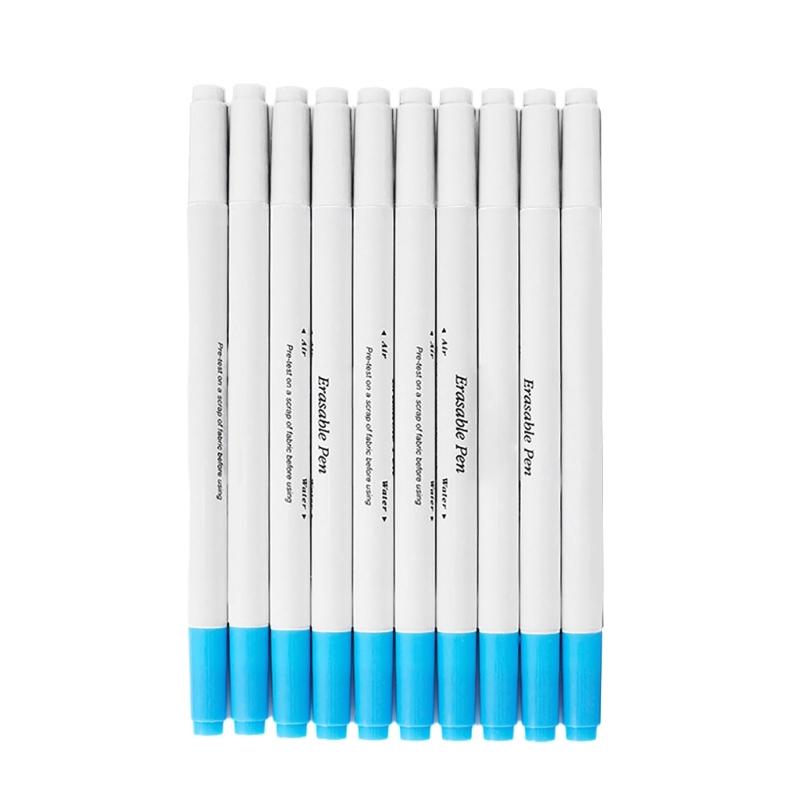 10x/Set Washable Fabric Marker Erasable Pen Sewing Fabric Markers Fabric Marker Pen Water Soluble Pen for Sewing