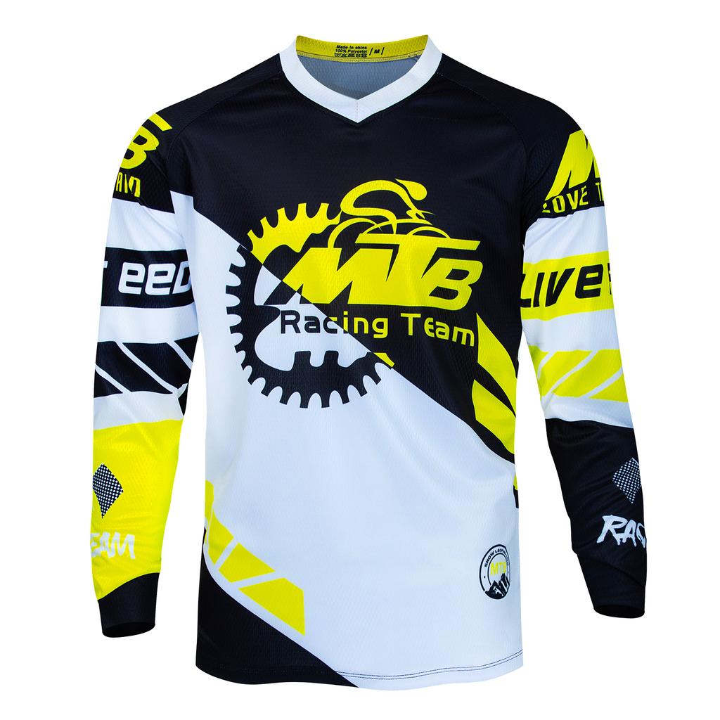 Motocross-Shirt Langarm-Downhill-Trikot Offroad-Fahrrad-Renn-T-Shirt Quick Dry Radfahren Enduro Polera Mtb Racing Jersey