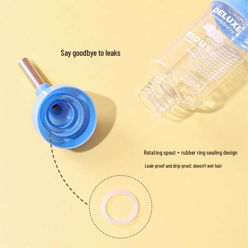 Leak-Proof Water Bottle for Hamsters, Rabbits, and Guinea Pigs - Roller Ball Design